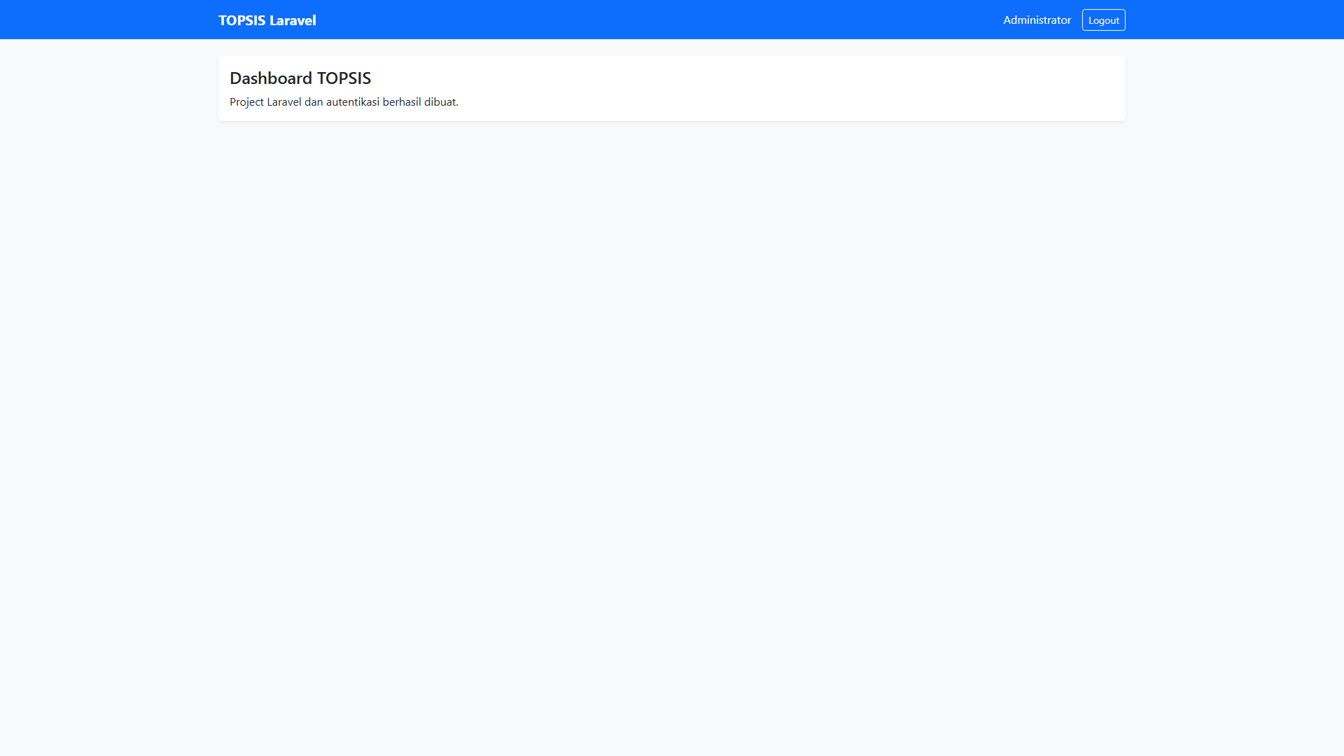 Tutorial Topsis Laravel Dashboard