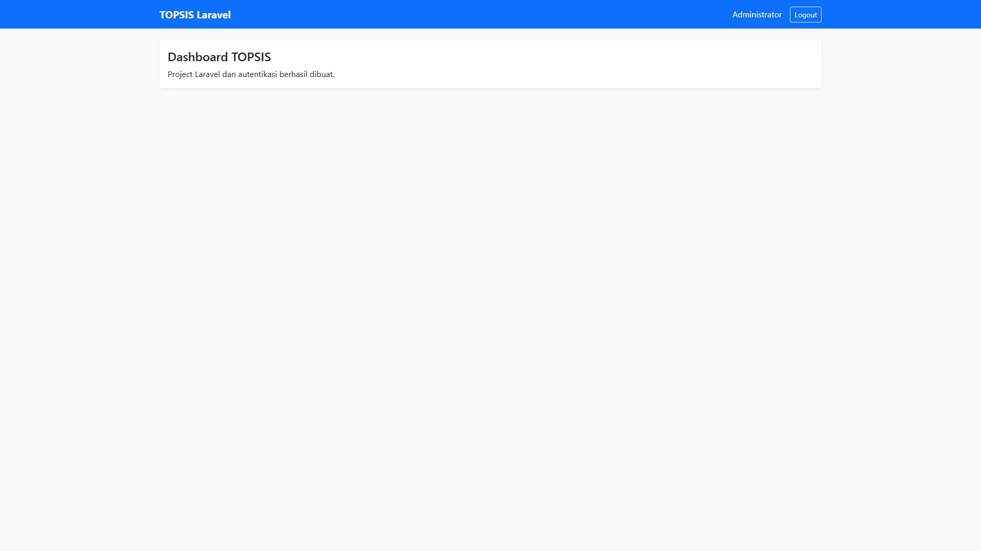 Tutorial Topsis Laravel Dashboard