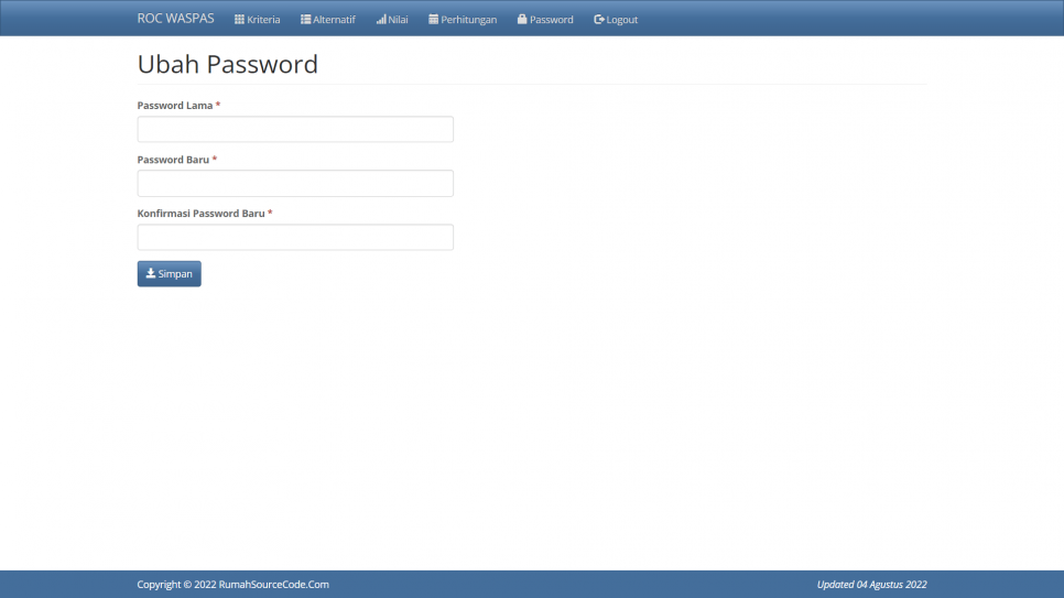 ROC WASPAS PHP Password