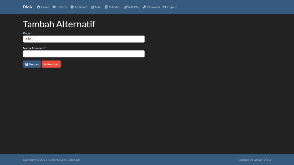 Alternatif Tambah