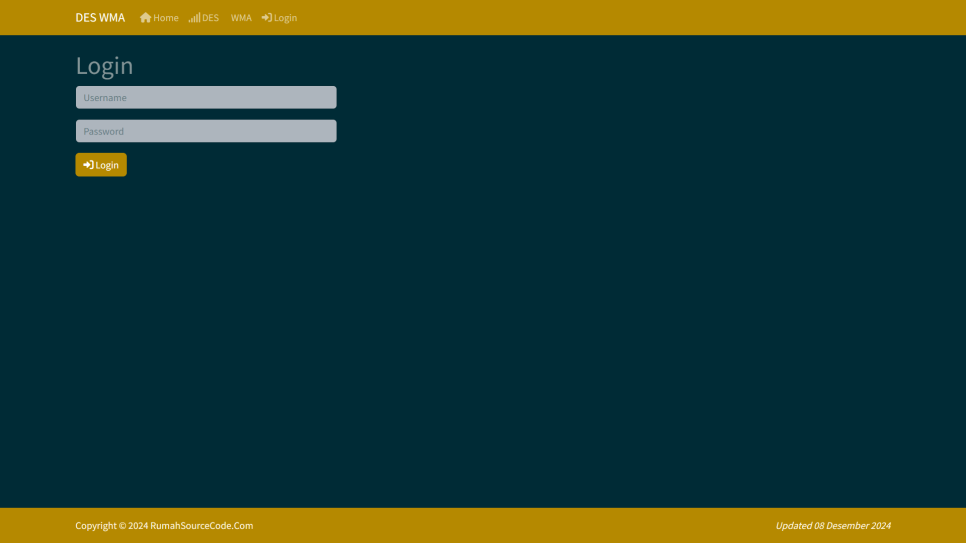 DES WMA PHP Login