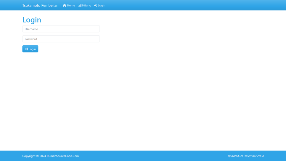 Tsukamoto Pembelian PHP Login