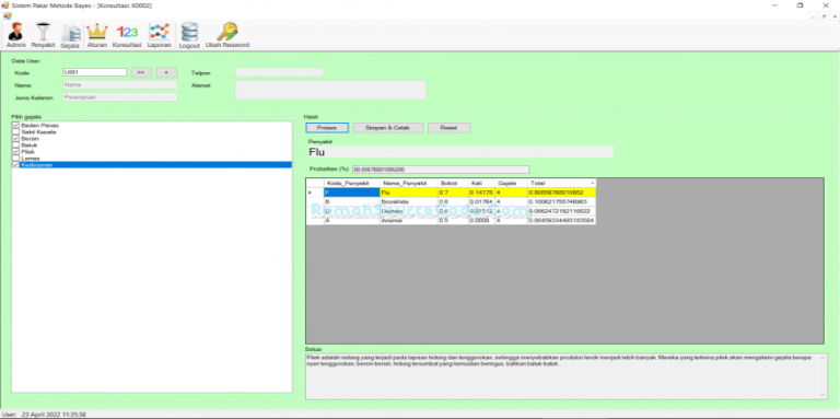 Source Code Sistem Pakar Metode Bayes VB.Net