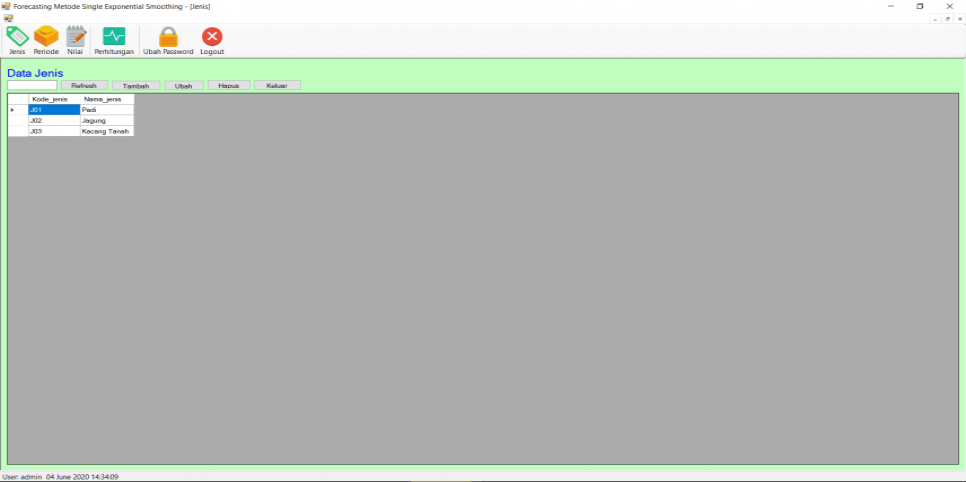 Source Code Single Exponential Smooting Vb Jenis
